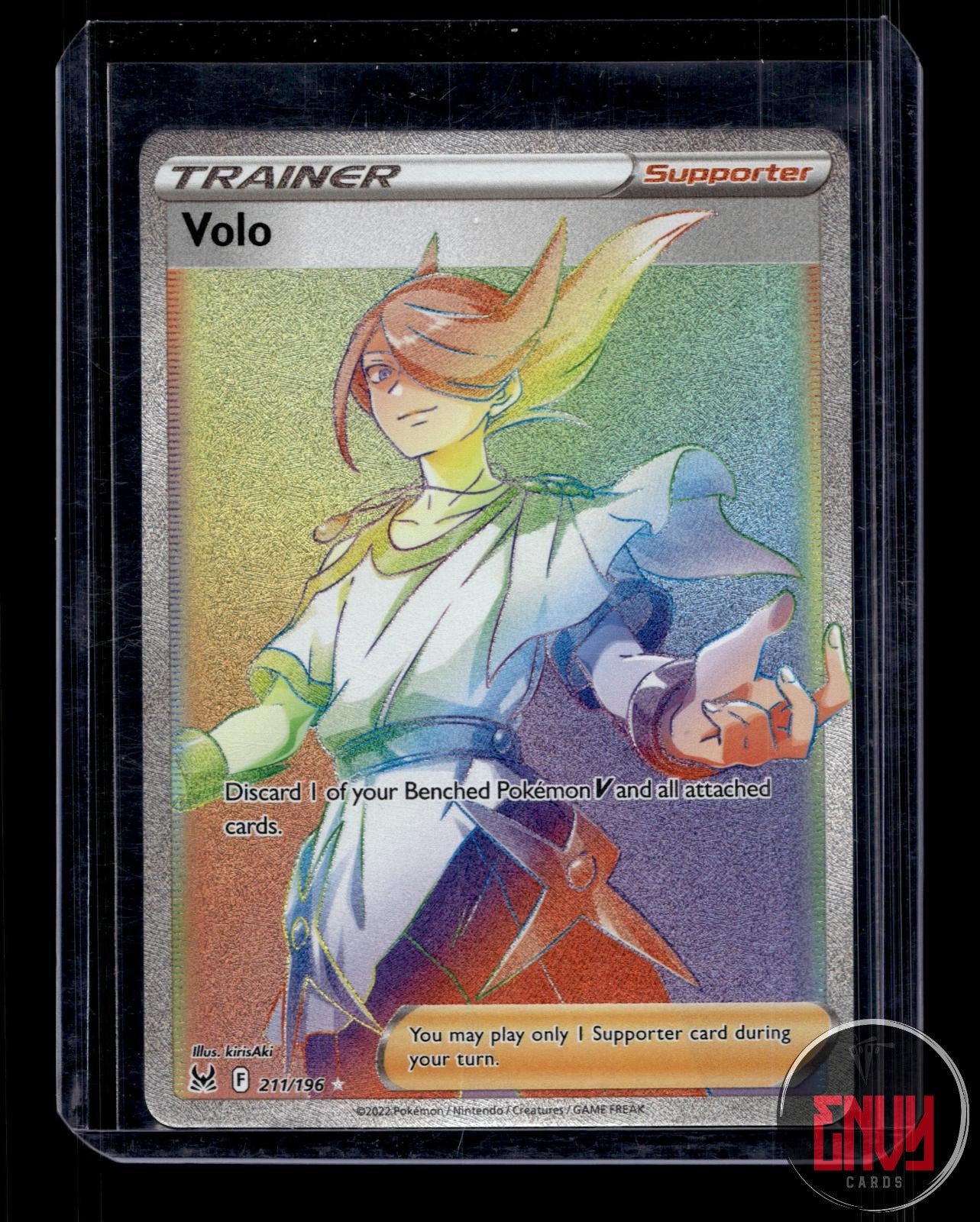 Volo Near Mint 211/196 Rainbow Rare Lost Origin Pokemon Holo