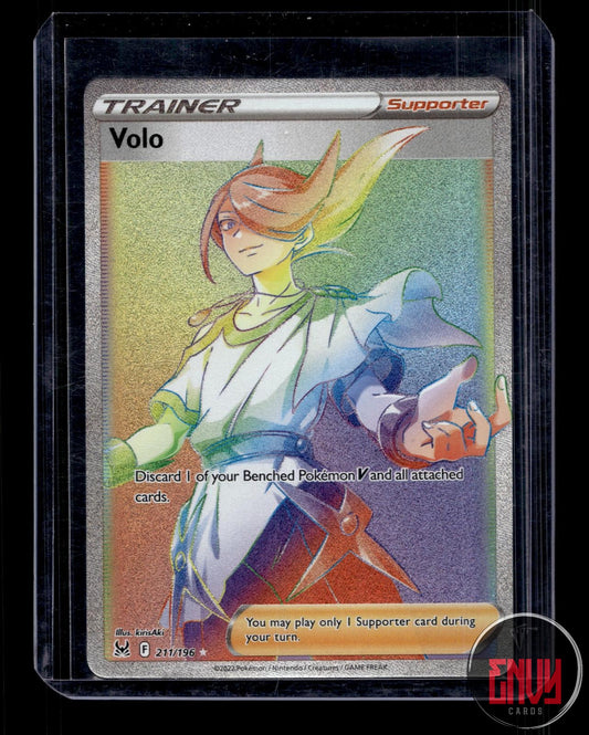 Volo Near Mint 211/196 Rainbow Rare Lost Origin Pokemon Holo