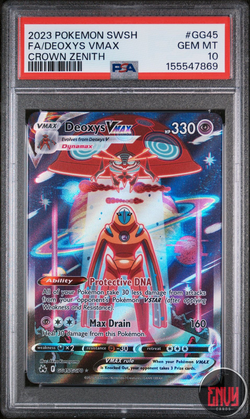 Deoxys Vmax Gg45/Gg70 Sword Shield Crown Zenith Pokemon PSA 10