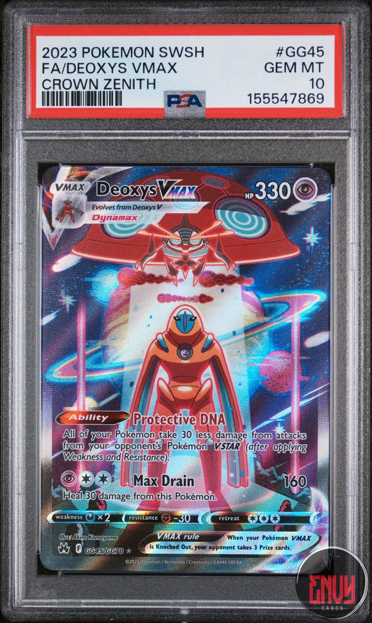 Deoxys Vmax Gg45/Gg70 Sword Shield Crown Zenith Pokemon PSA 10