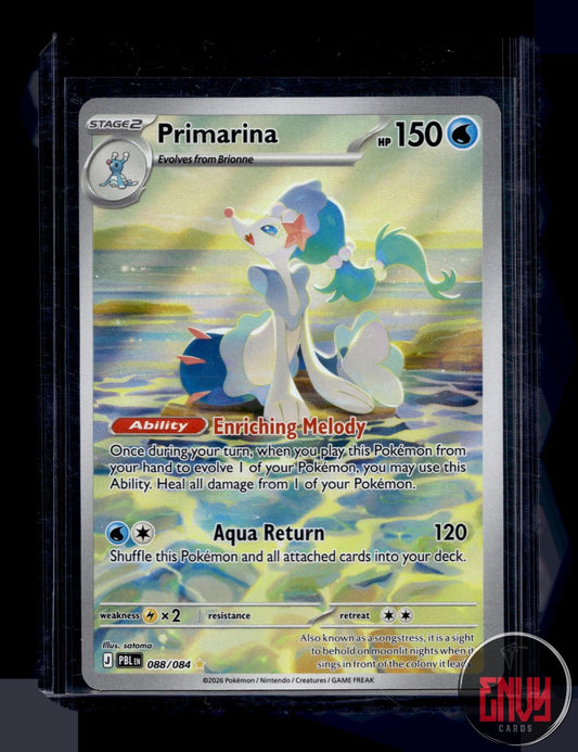 Primarina Near Mint 088/084 Illustration Rare Pitch Black Pokemon Holo