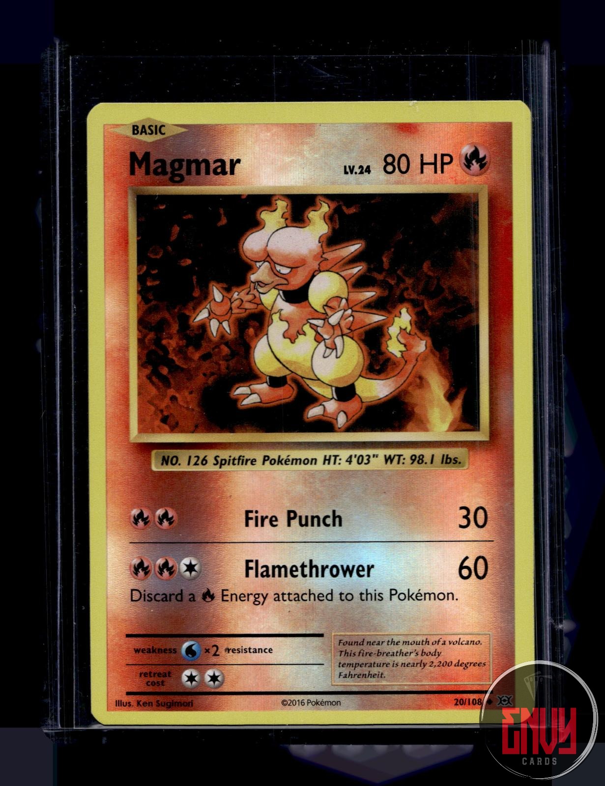 Magmar Near Mint 20/108 Uncommon Evolutions Pokemon Reverse Holo