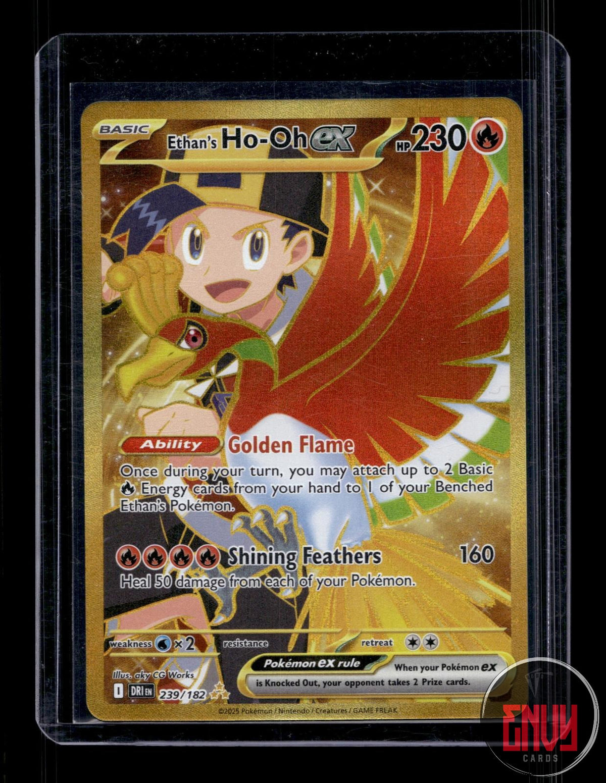 Ethan's Ho-Oh ex NM 239/182 HR Destined Rivals Pokemon Holo