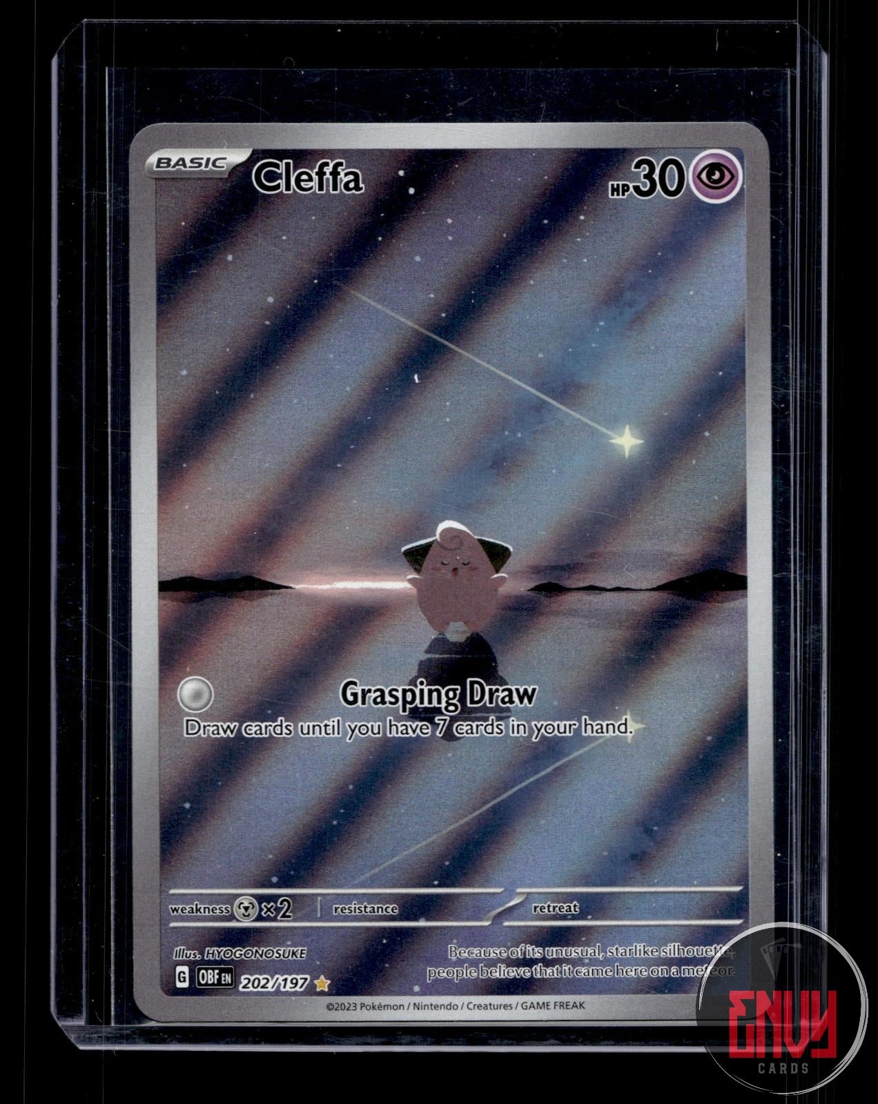 Cleffa Near Mint 202/197 Illustration Rare Obsidian Flames Pokemon Holo