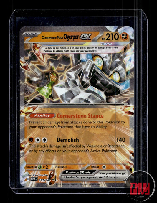 Cornerstone Mask Ogerpon ex NM 112/167 Twilight Masquerade Pokemon Holo