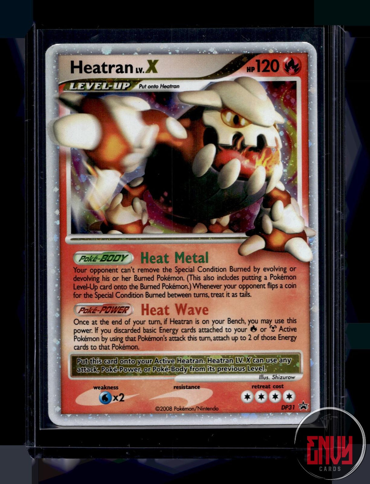 Heatran LV.X LP DP31 P Diamond and Pearl Promos Pokemon Holo