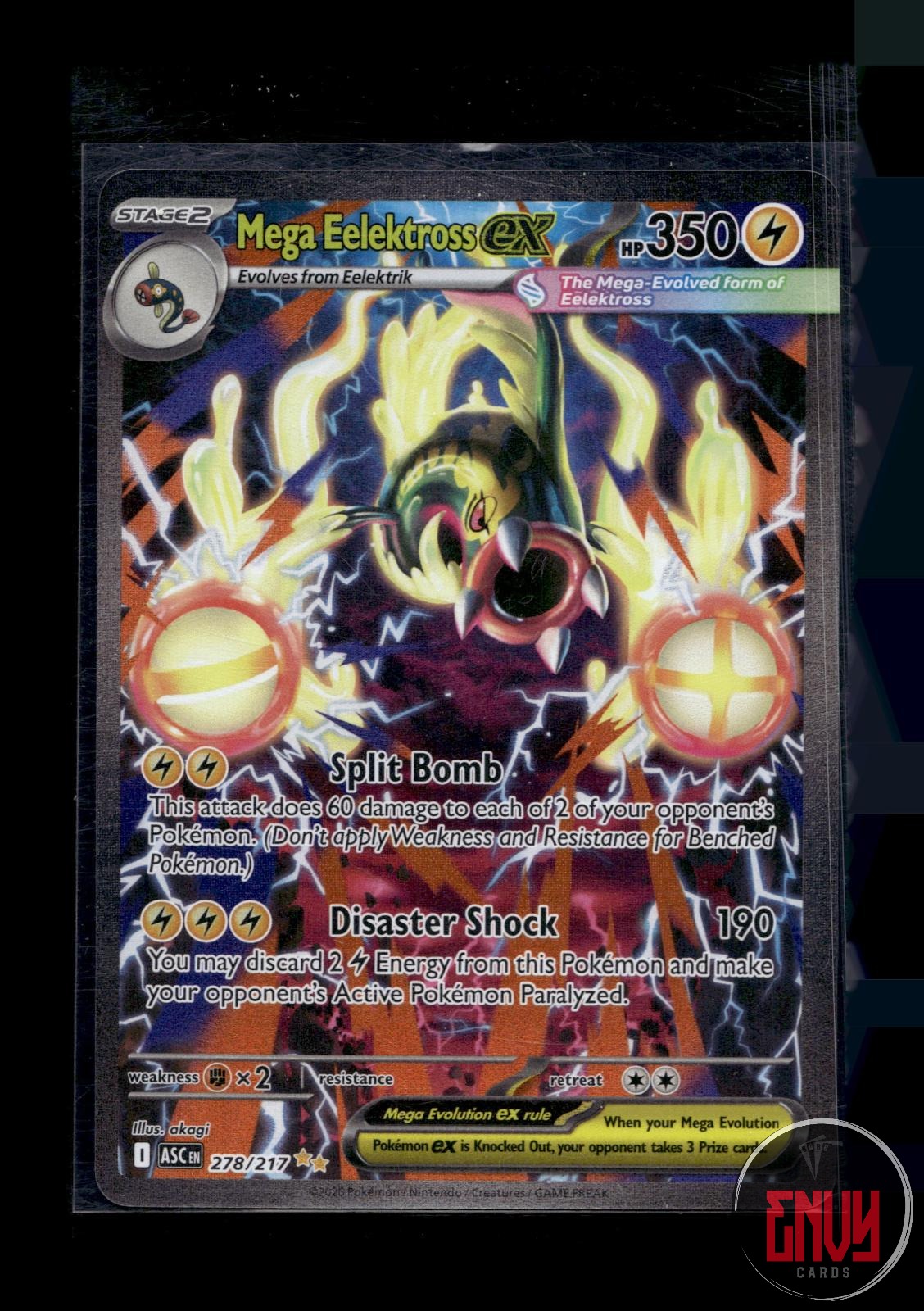 Mega Eelektross ex NM 278/217 Ascended Heroes Pokemon Holo