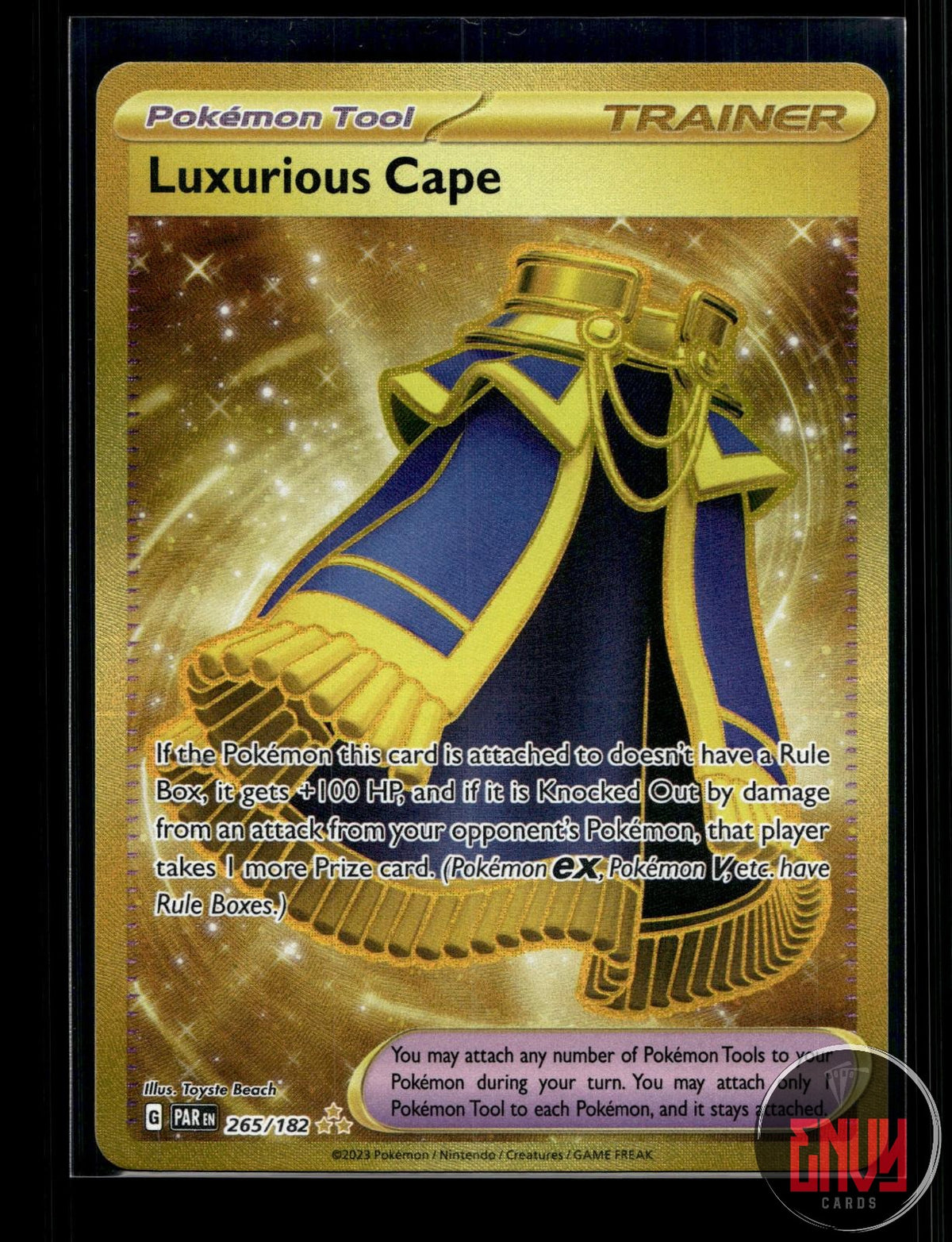 Luxurious Cape NM 265/182 HR Paradox Rift Pokemon Holo