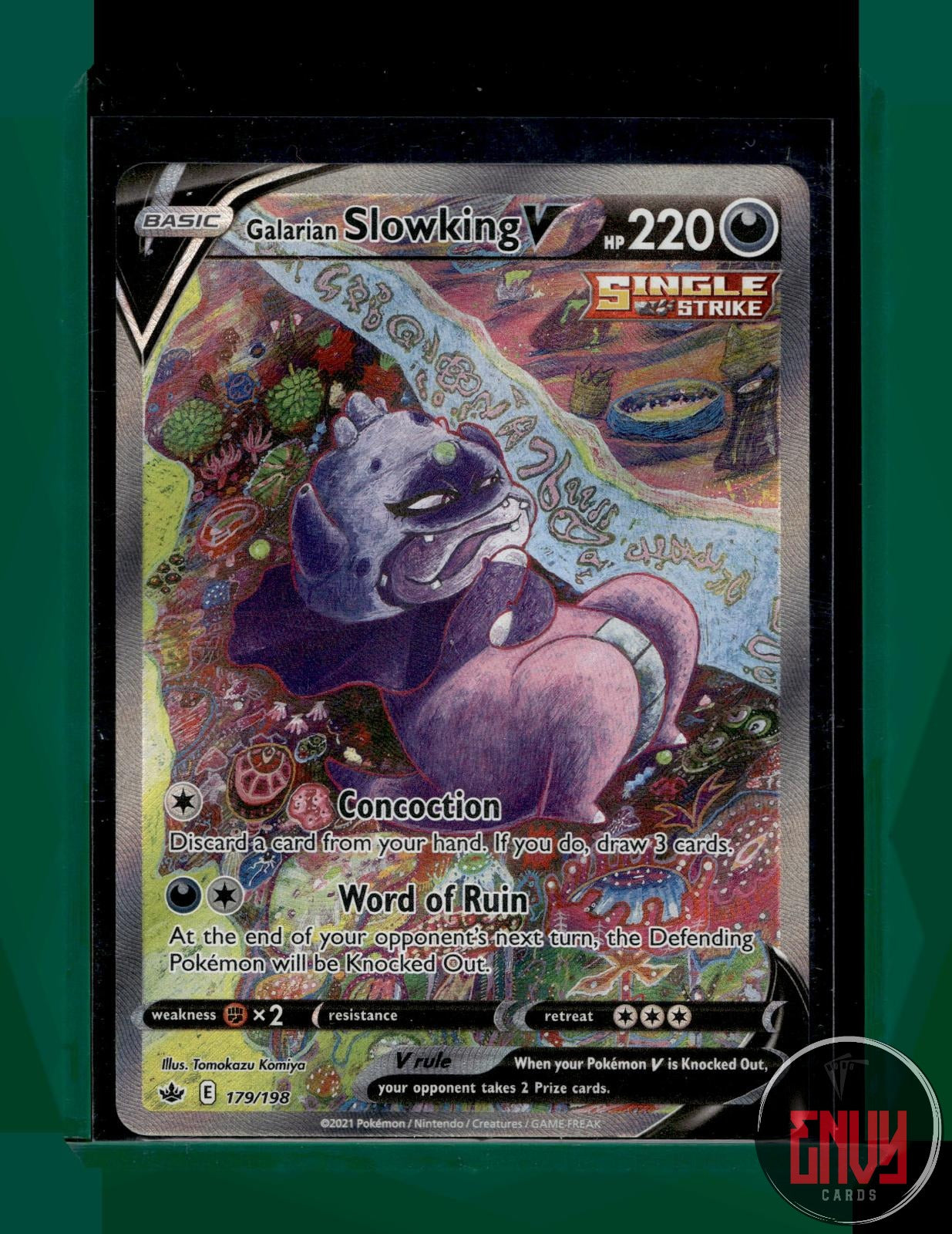 Galarian Slowking V Near Mint 179/198 Ultra Rare Chilling Reign Pokemon
