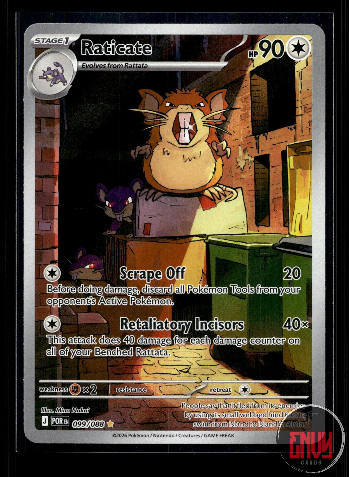 Raticate NM 099/088 IR Perfect Order Pokemon Holo