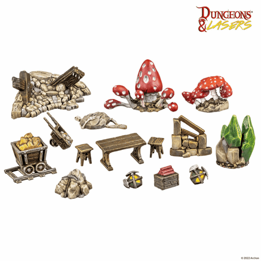 Dungeons & Lasers: Dwarven Mine Props