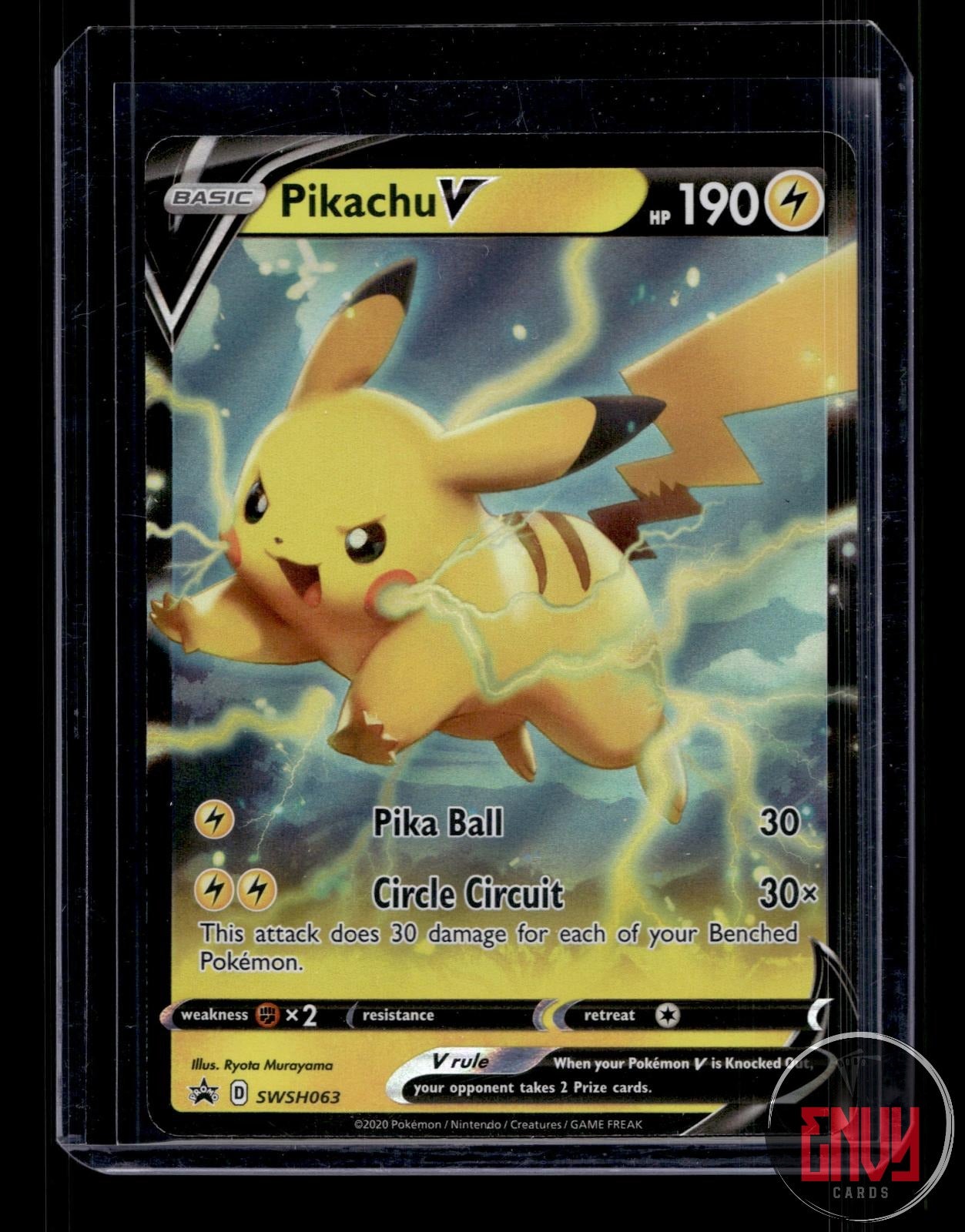 Pikachu V Near Mint SWSH063 Promo Sword & Shield Promo Pokemon Holo