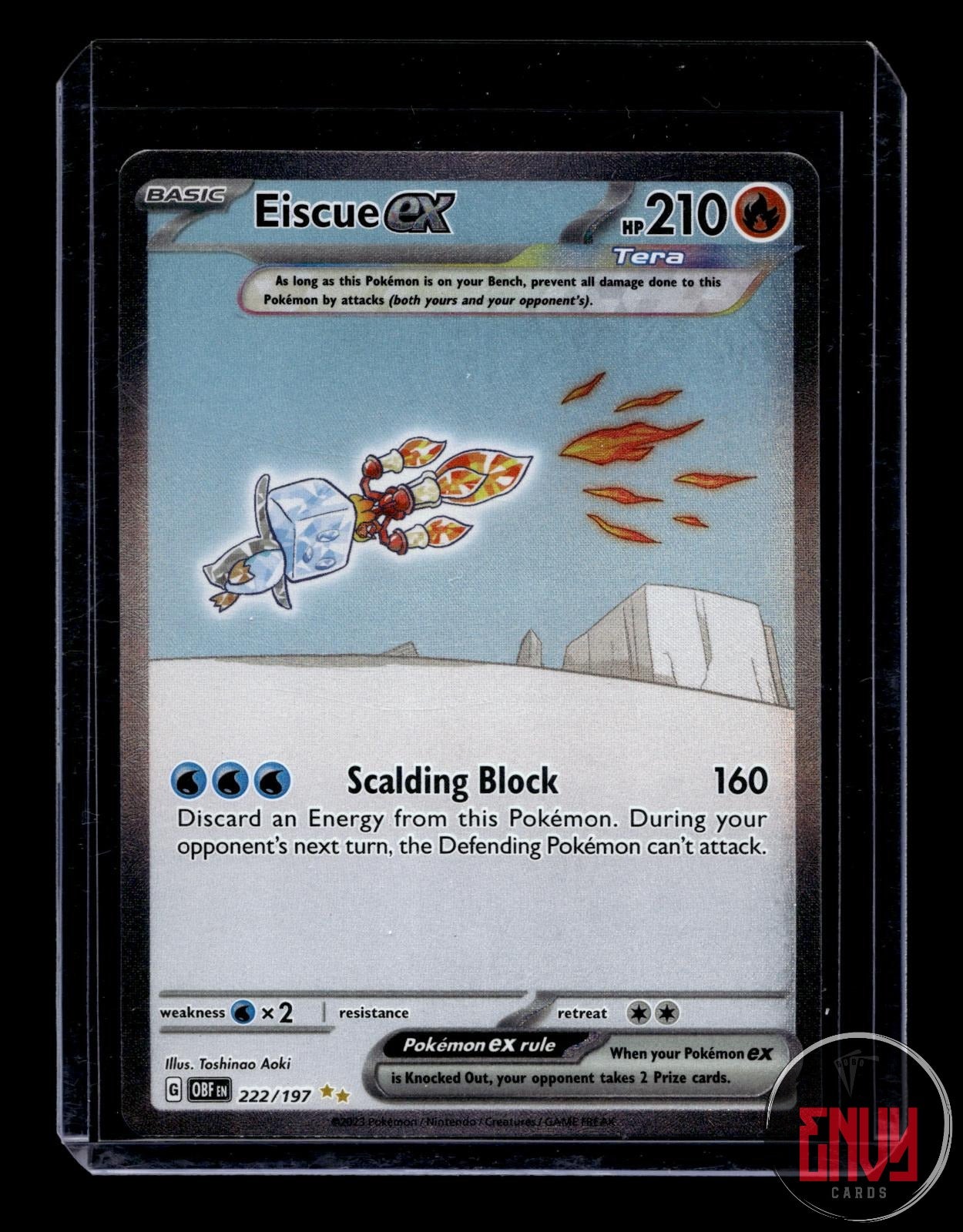 Eiscue ex Near Mint 222/197 Special Illustration Rare Obsidian Flames Pokemon