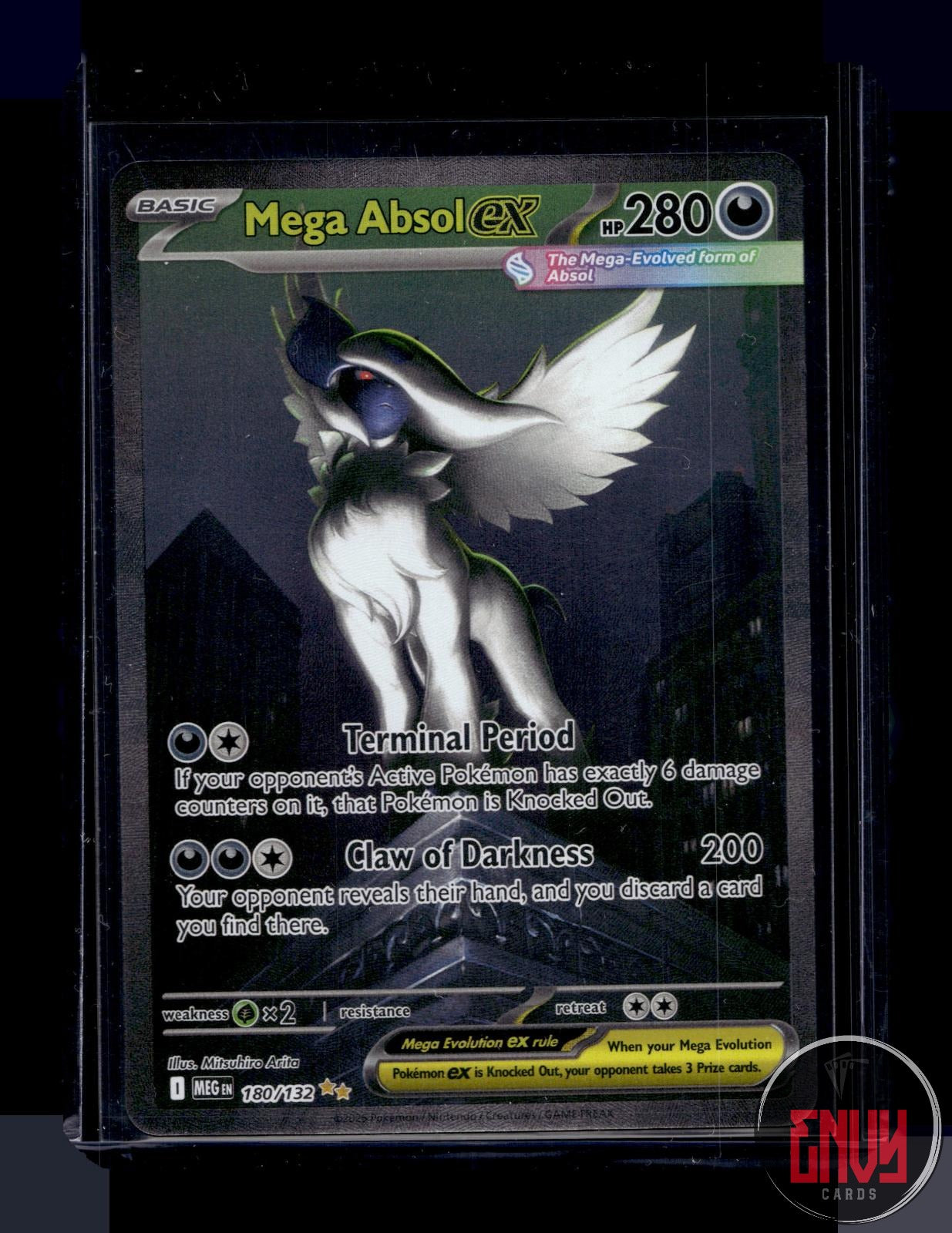 Mega Absol ex Near Mint 180/132 Special Illustration Rare Mega Evolution Pokemon