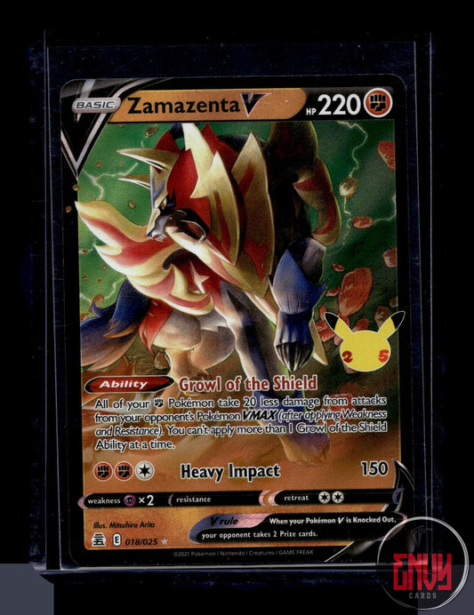 Zamazenta V Near Mint 018/025 V Rare Celebrations Pokemon