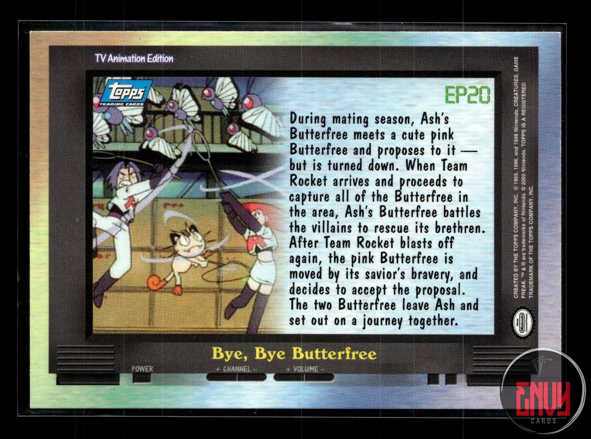 EP20 Bye, Bye Butterfree LP #142 Topps Trading Cards Series 2 Pokemon