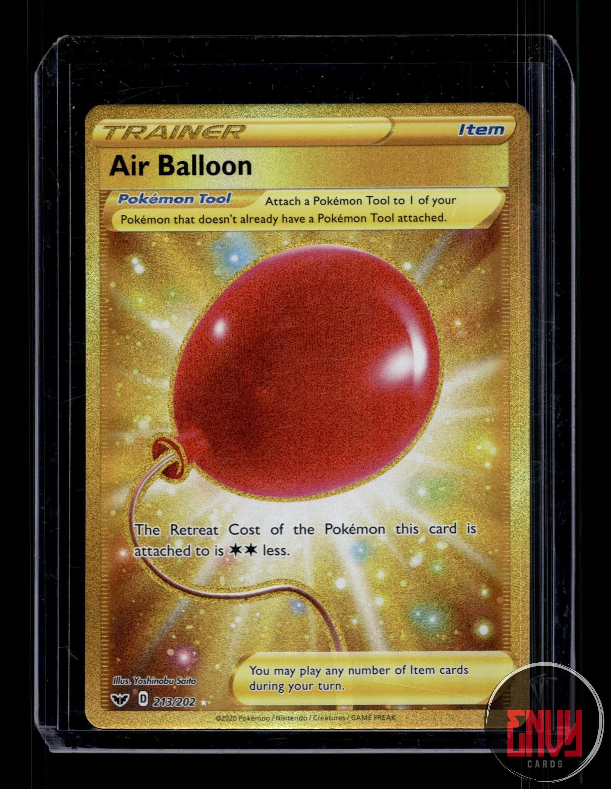 Air Balloon Near Mint 213/202 Secret Rare Sword & Shield Pokemon Holo