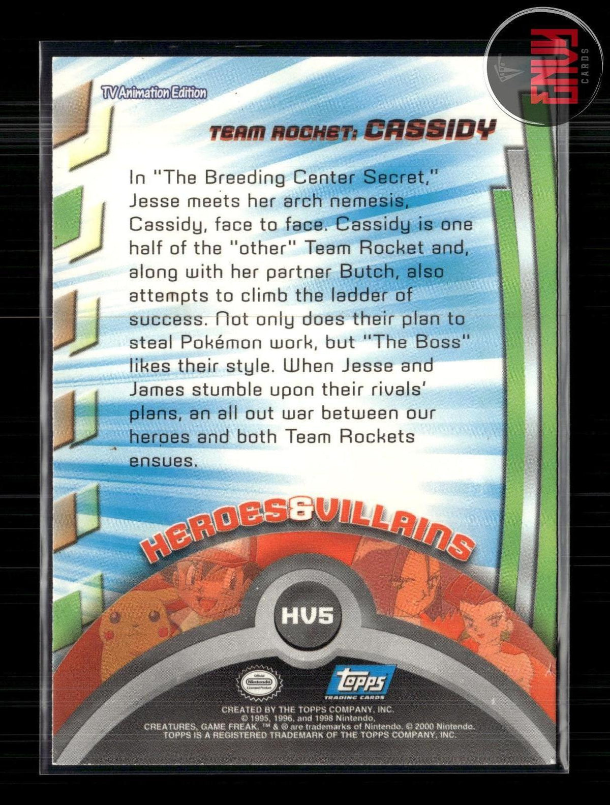 Team Rocket: Cassidy LP #122 Topps Trading Cards Series 2 Pokemon