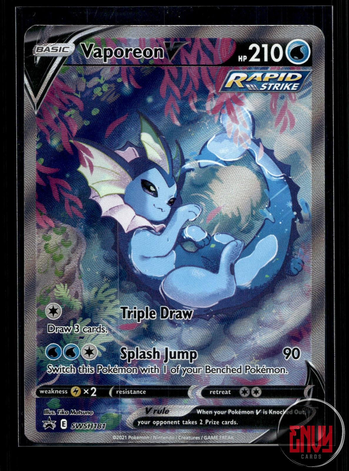 Vaporeon V HP SWSH181 P Sword & Shield Promo Pokemon Holo