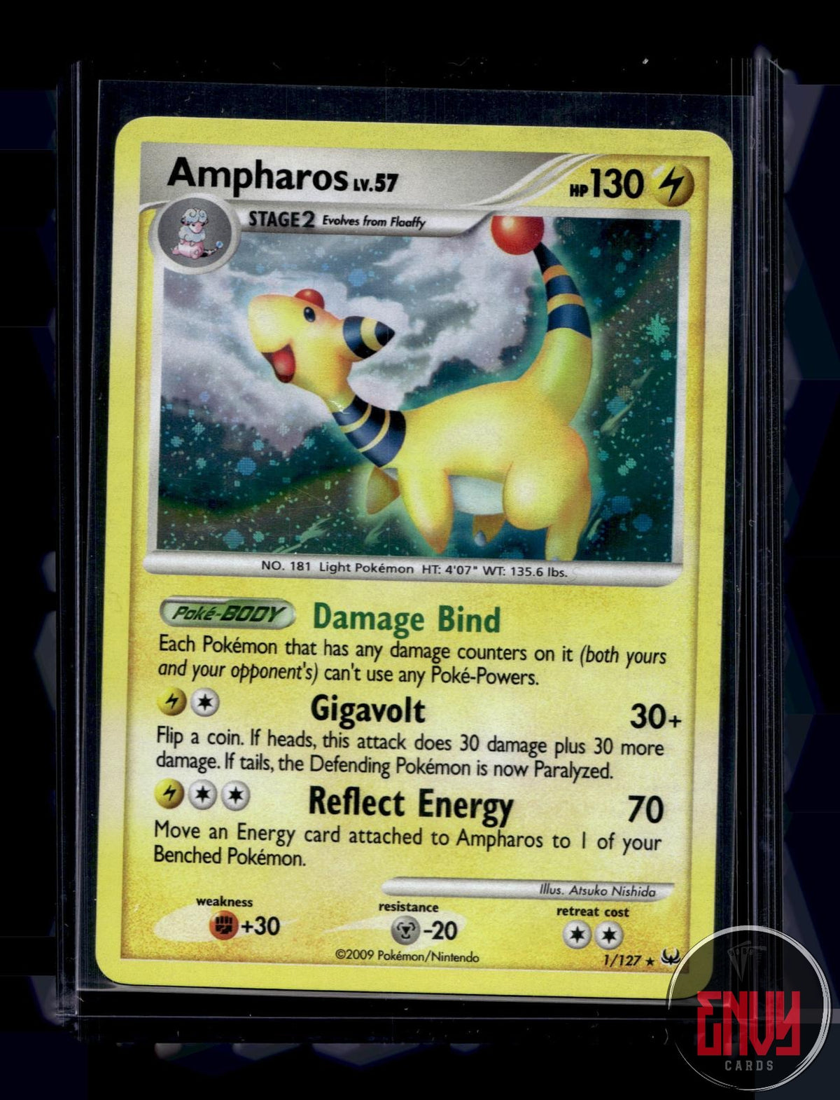 Ampharos LP 1/127 R Platinum Pokemon Holo
