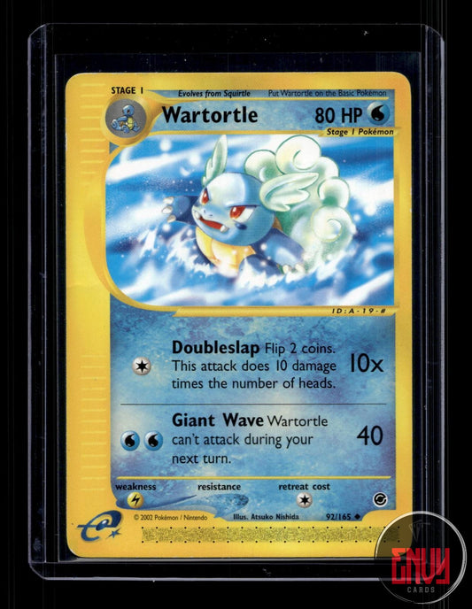 Wartortle Moderately Played 92/165 Uncommon Expedition Base Set Pokemon