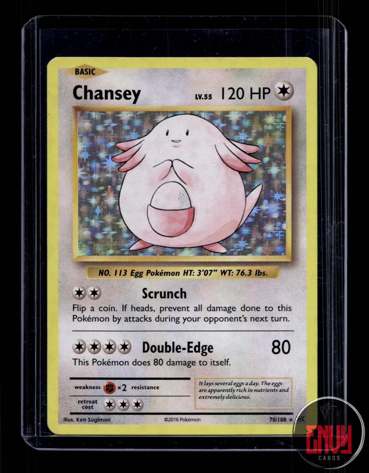 Chansey Lightly Played 70/108 Rare Evolutions Pokemon Holo