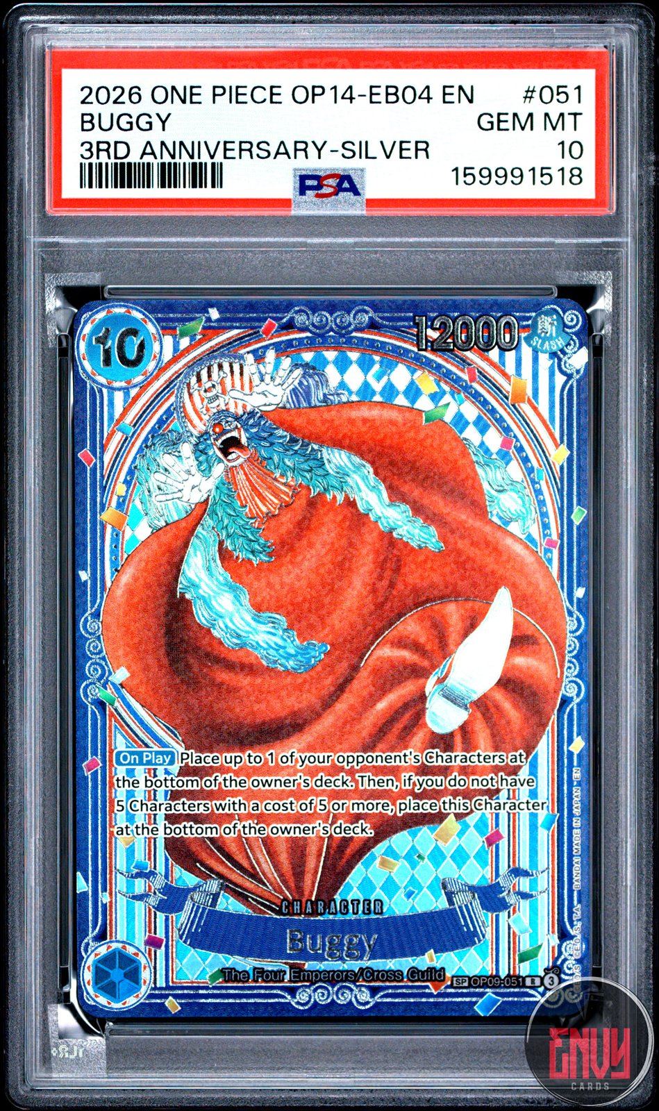 Buggy 051 3rd Anniversary-Silver One Piece PSA 10