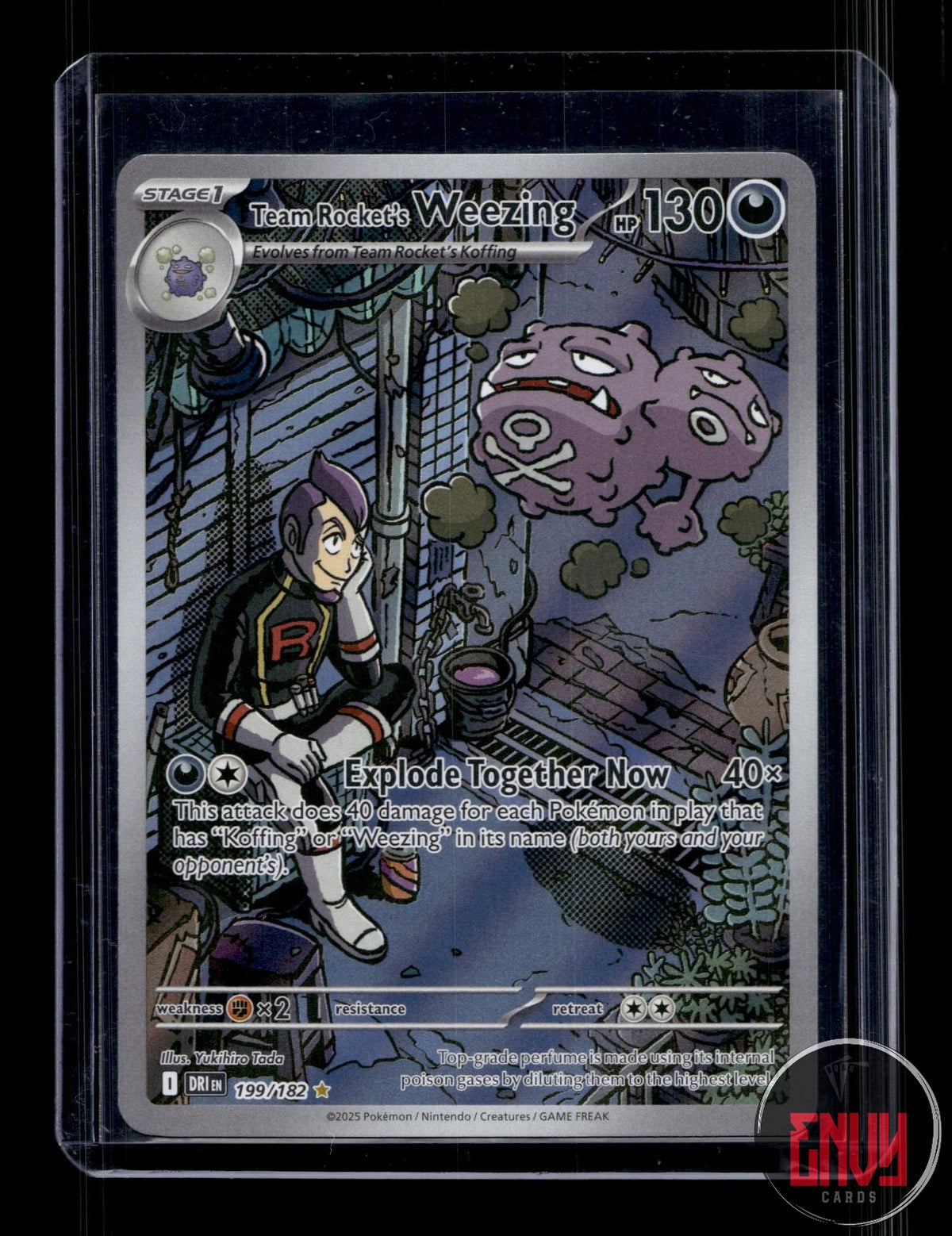 Team Rocket's Weezing NM 199/182 IR Destined Rivals Pokemon Holo
