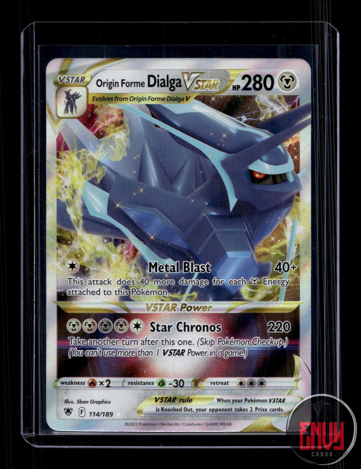 Origin Forme Dialga VSTAR NM 114/189 VSTAR Rare Astral Radiance Pokemon Holo