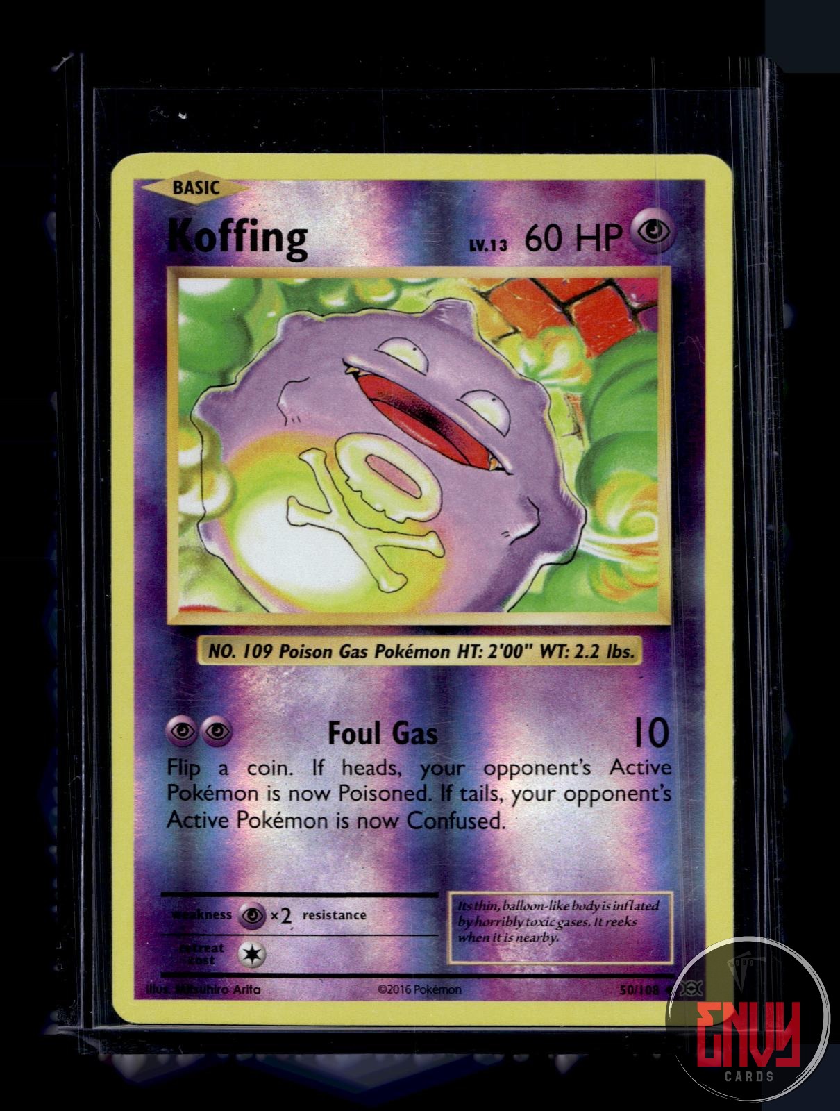 Koffing Lightly Played 50/108 Uncommon Evolutions Pokemon Reverse Holo