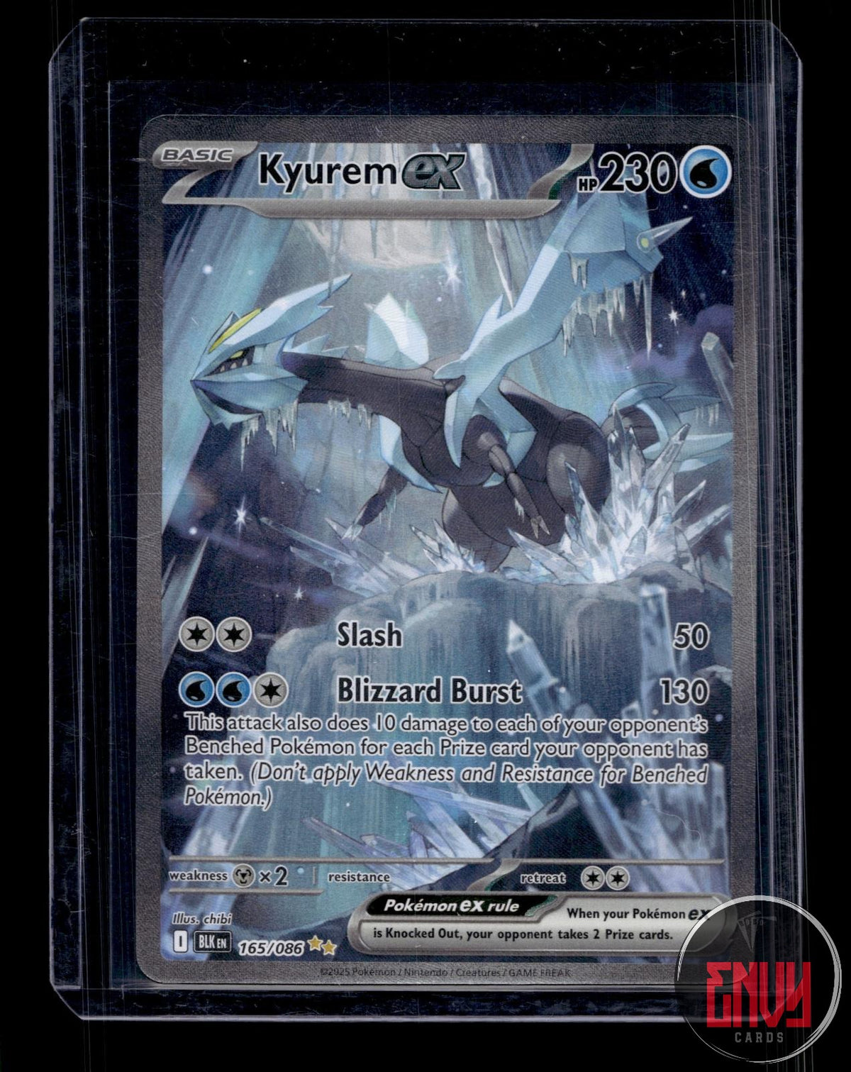 Kyurem ex NM 165/086 SIR Black Bolt Pokemon Holo
