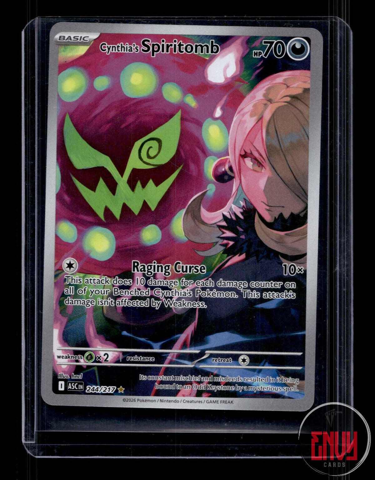 Cynthia's Spiritomb NM 244/217 IR Ascended Heroes Pokemon Holo