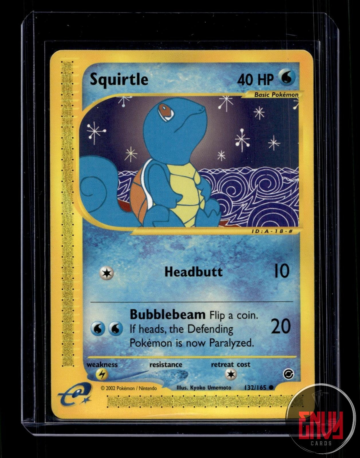 Squirtle Near Mint 132/165 Common Expedition Base Set Pokemon