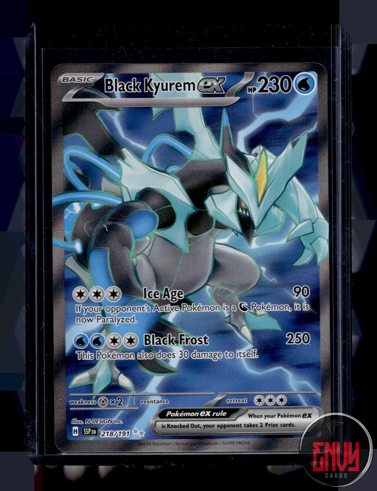 Black Kyurem ex Near Mint 218/191 Ultra Rare Surging Sparks Pokemon