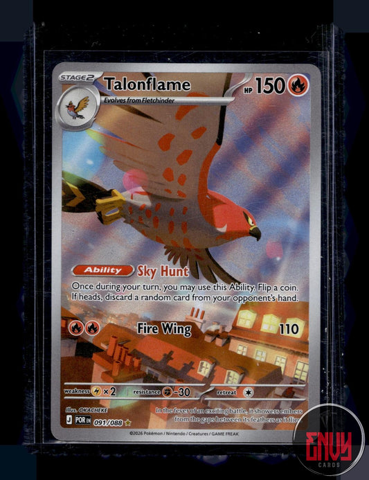 Talonflame Near Mint 091/088 Illustration Rare Perfect Order Pokemon