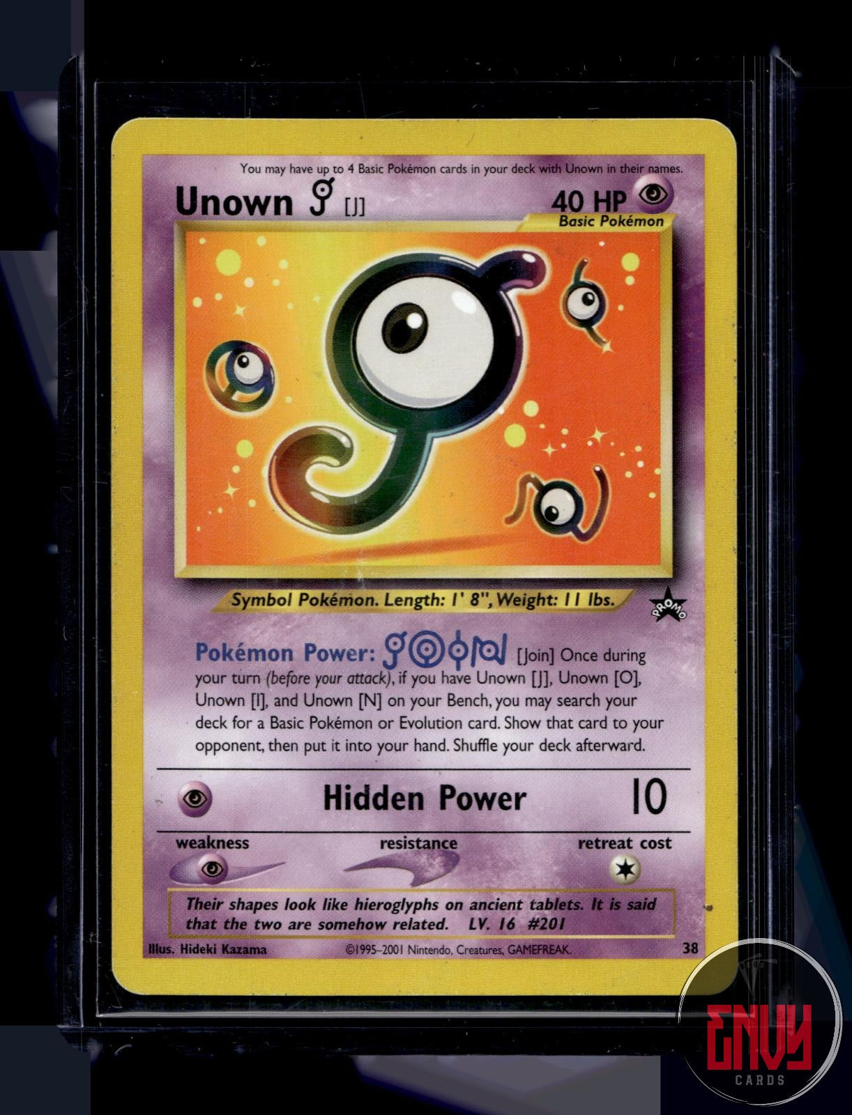 Unown [J] Lightly Played 38 Promo Wizards Black Star Promos Pokemon
