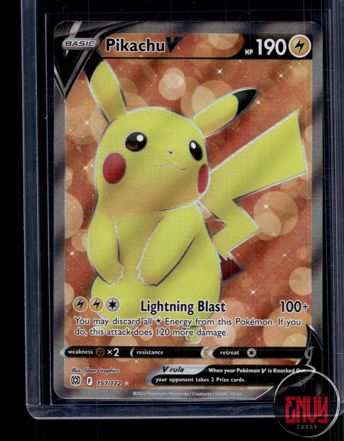 Pikachu V NM 157/172 UR Brilliant Stars Pokemon Holo
