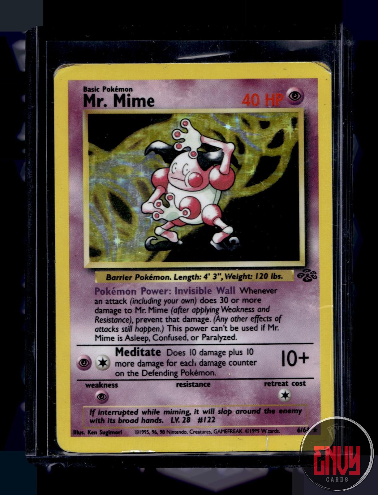 Mr. Mime Damaged 6/64 Rare Jungle Pokemon Unlimited Holo