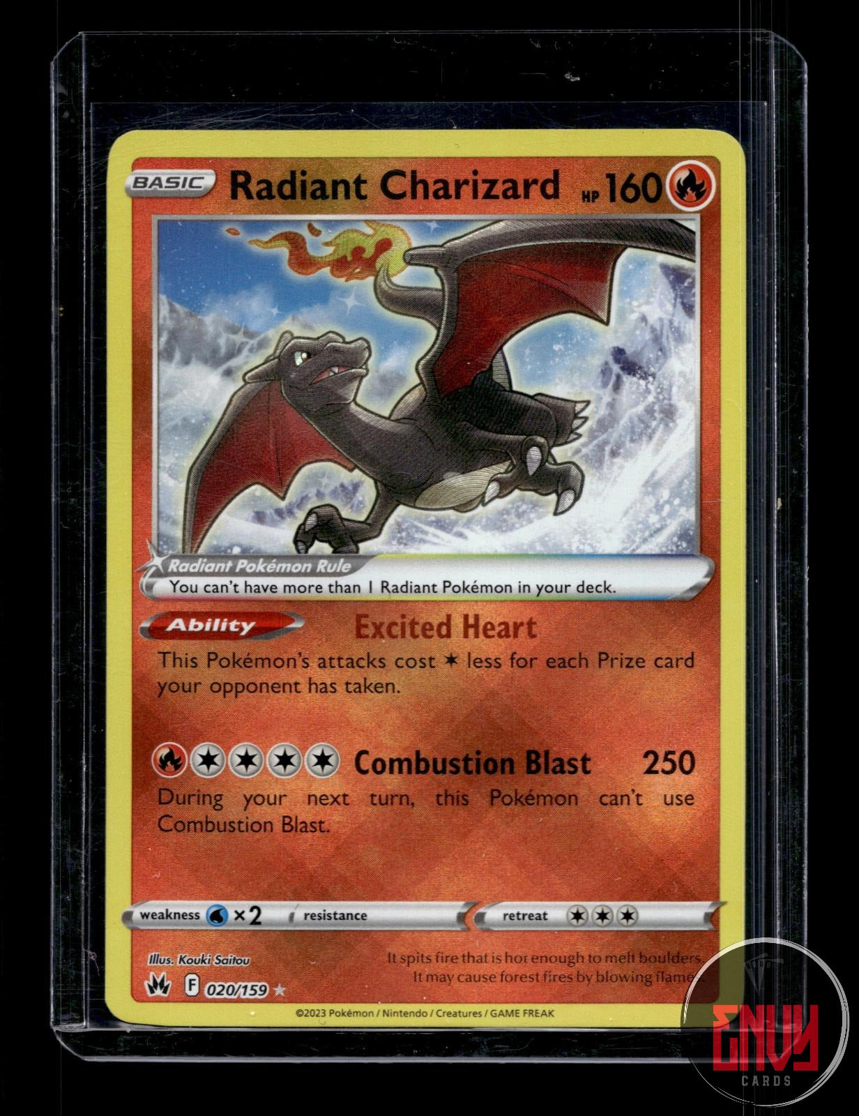 Radiant Charizard Near Mint 020/159 Radiant Rare Crown Zenith Pokemon