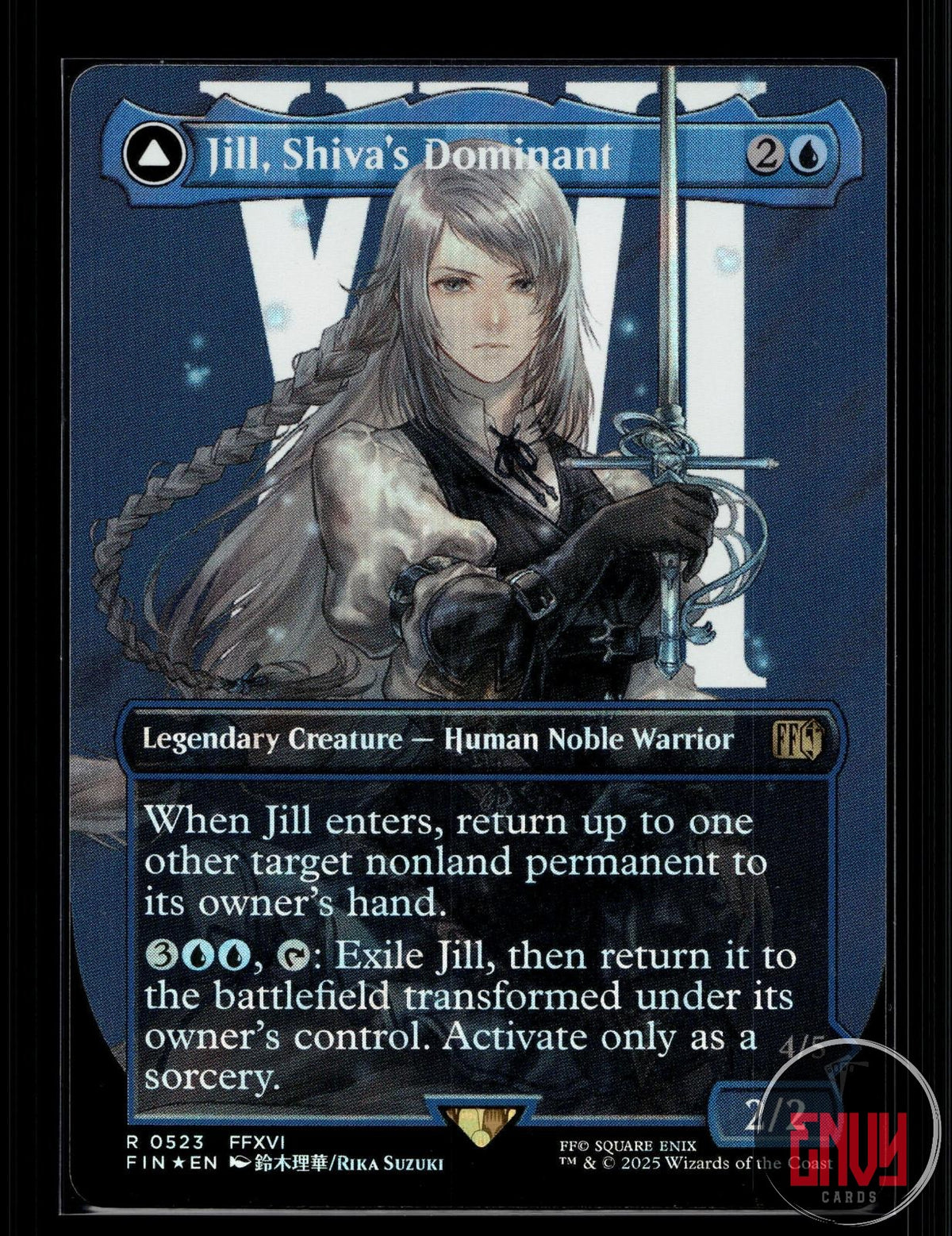Jill, Shiva's Dominant (Borderless) (Surge Foil) NM 523 Rare FINAL FANTASY