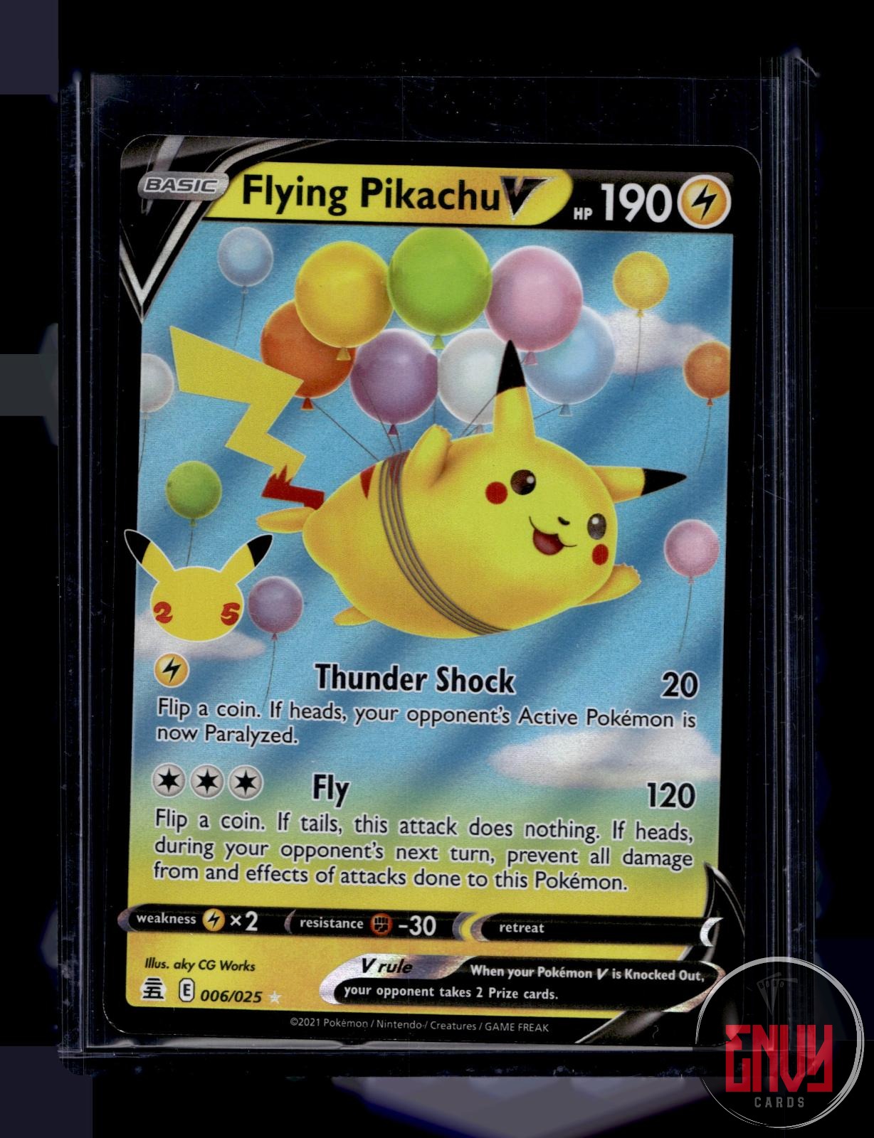 Flying Pikachu V Lightly Played 006/025 V Rare Celebrations Pokemon Holo