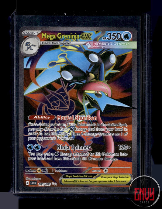 Mega Greninja ex Near Mint 100/086 Ultra Rare Chaos Rising Pokemon