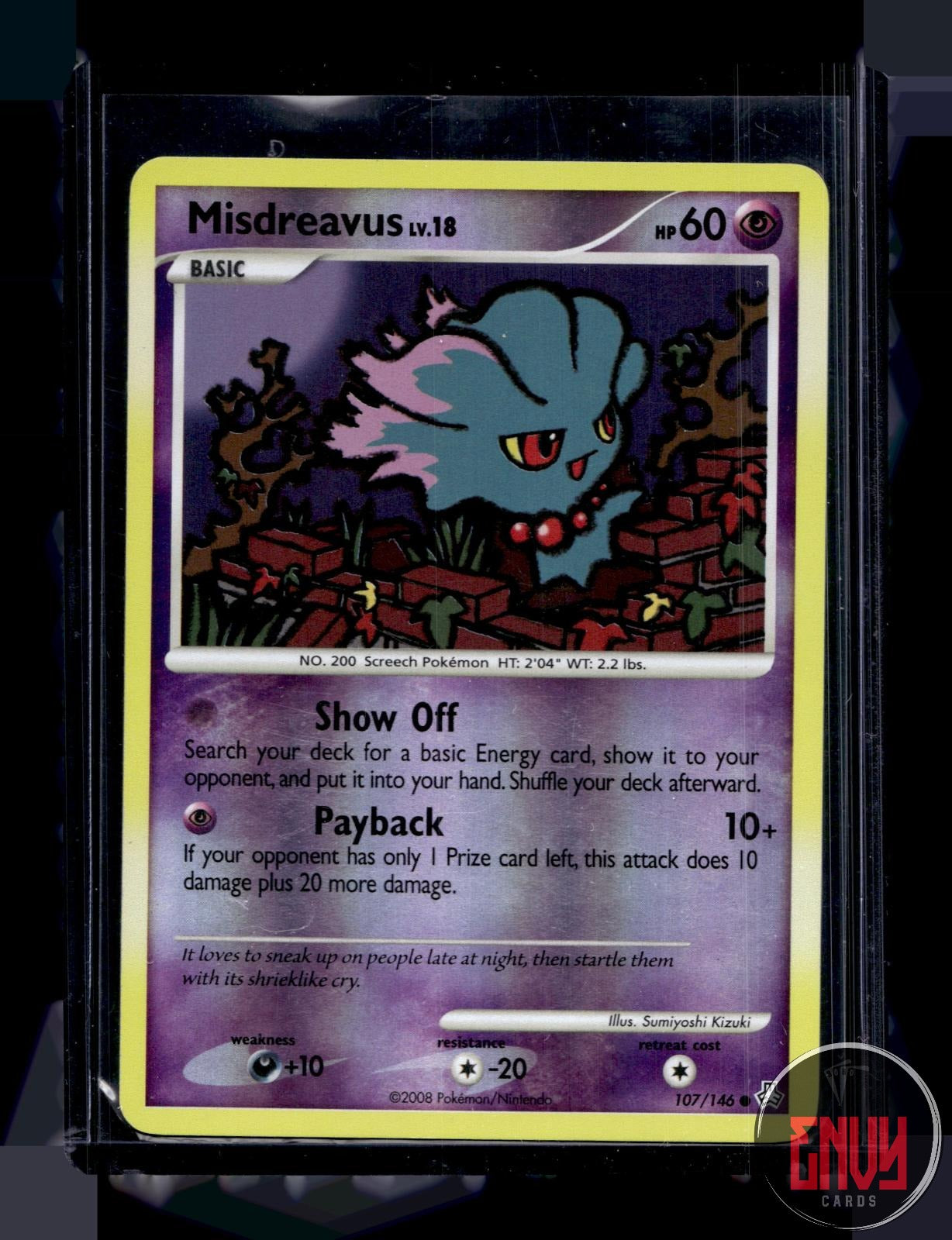 Misdreavus Lightly Played 107/146 Common Legends Awakened Pokemon Reverse Holo