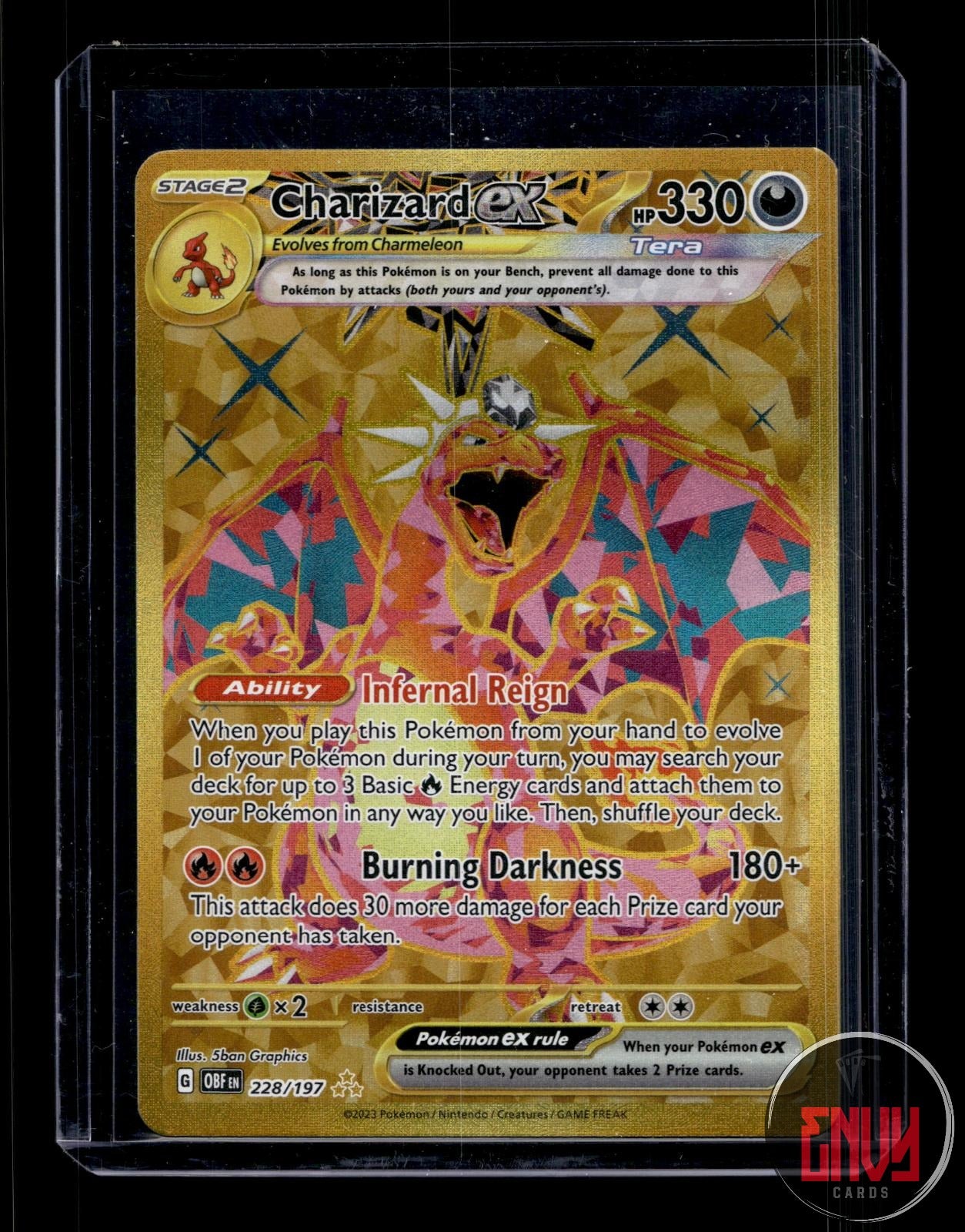 Charizard ex Lightly Played 228/197 Hyper Rare Obsidian Flames Pokemon Holo