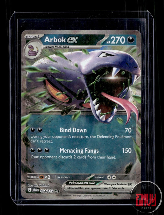 Arbok ex Near Mint 024/165 Double Rare 151 Pokemon Holo