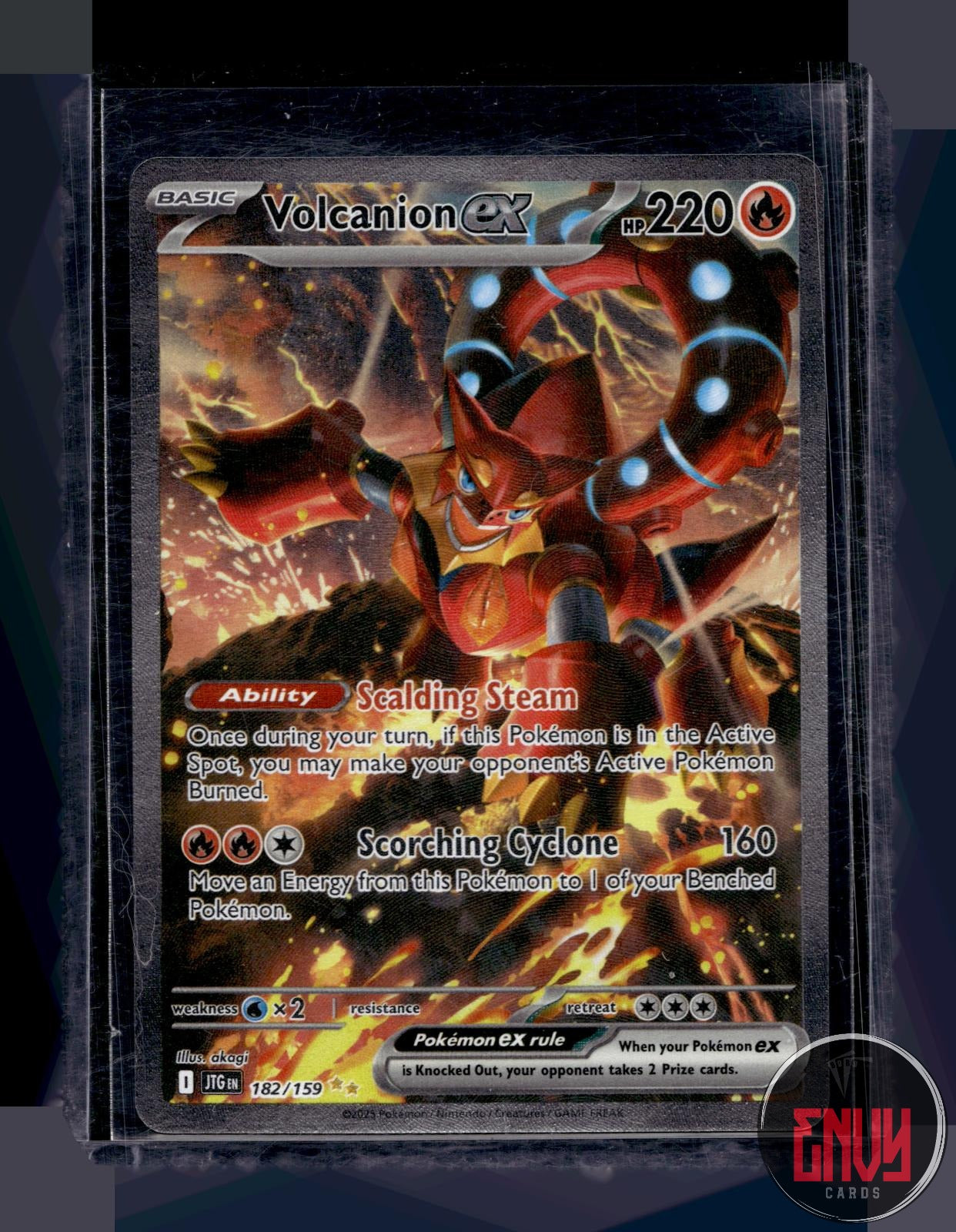 Volcanion ex NM 182/159 Special Illustration Rare Journey Together Pokemon Holo
