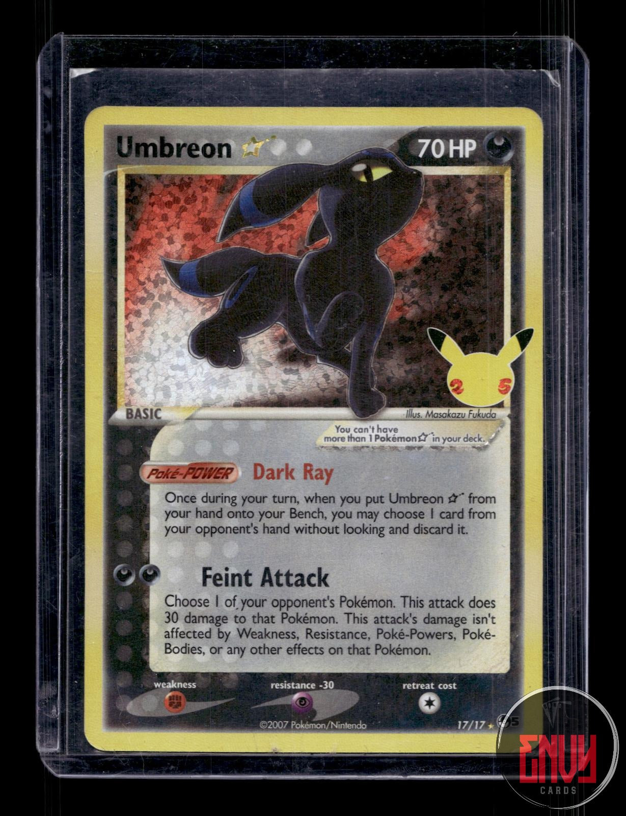 Umbreon Star HP 17/17 Celebrations: Classic Collection Pokemon Holo