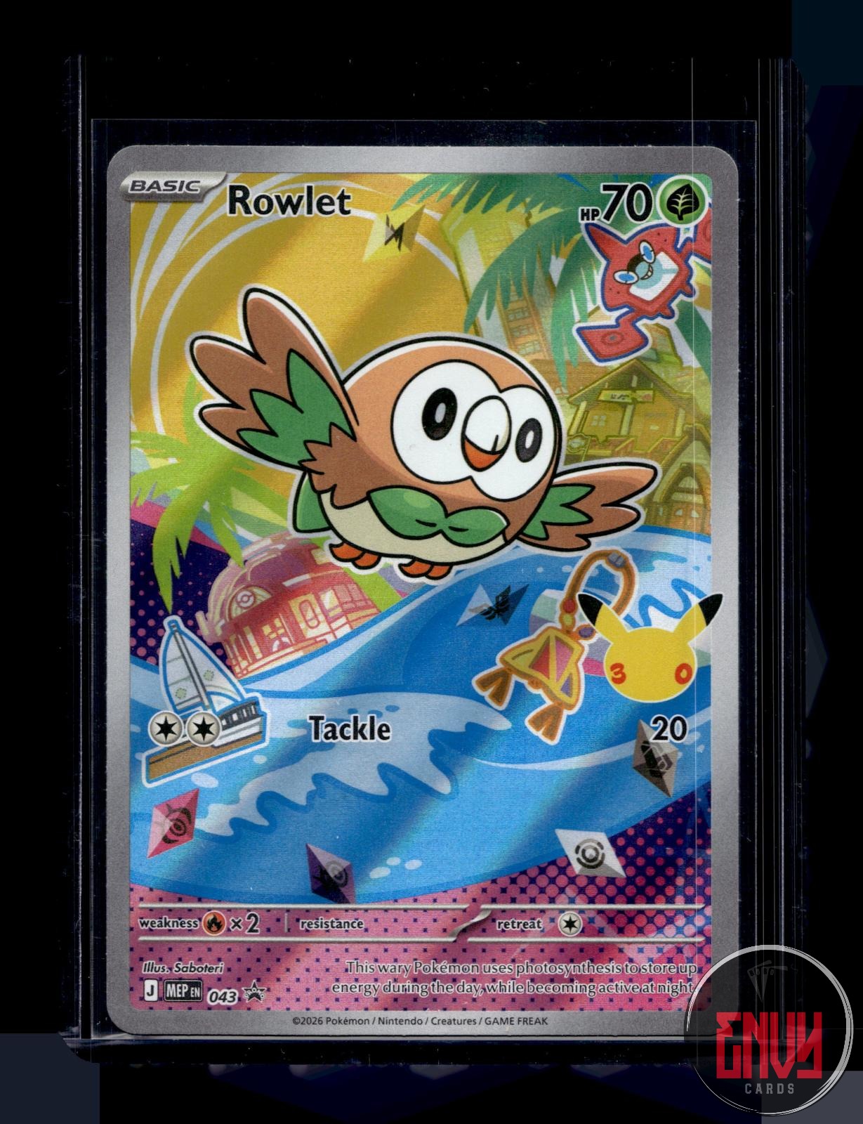 Rowlet Near Mint 043 Promo ME: Mega Evolution Promo Pokemon Holo