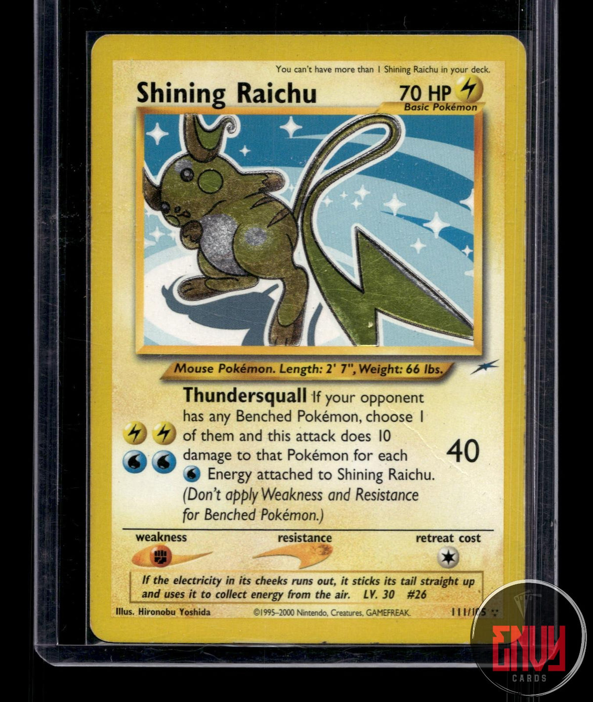 Shining Raichu DMG 111/105 SEC Neo Destiny Pokemon Unlimited Holo