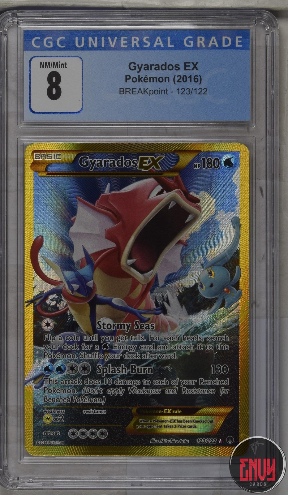 Gyarados EX 123/122 Secret Rare Holo Breakpoint Pokemon CGC 8 Nm/Mint